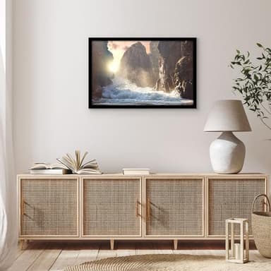 Americanflat 19x30 Picture Frame with Polished Plexiglass - Black Picture Frame - Wide Photo Frames Made of Engineered Wood for Vertical or Horizontal Wall Display - Epic Collection - Black - Image 7