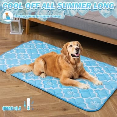 EXPAWLORER Dog Cooling Mat-28.3''*47.2'' Upgraded Extra Large Cooling Pad for Dog Dogs Cats Pets in Summer Keep Cool,Washable,Non-Slip Blanket for Grate Sofa Bed Outdoor - Image 6