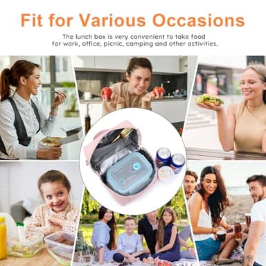 NOL Natural Organic Lifestyle Insulated Lunch Bags for Women Cooler Bag Lightweight Nylon Waterproof Lunch Box For Work - Image 7