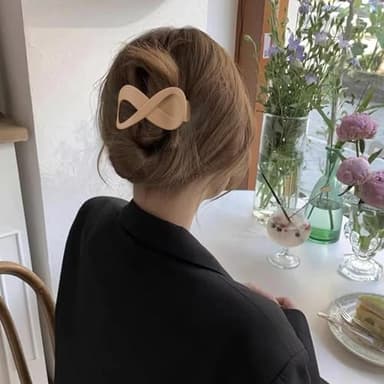 Atoden Flat Hair Clips for Thin Hair 4Pcs French Concord Hair Clips 3.4'' Lay Down Flat Hair Claw Clips for Medium Thick Hair Matte Neutral Jaw Clips Hair Clamps Barrettes Hair Accessories for Women - Image 2