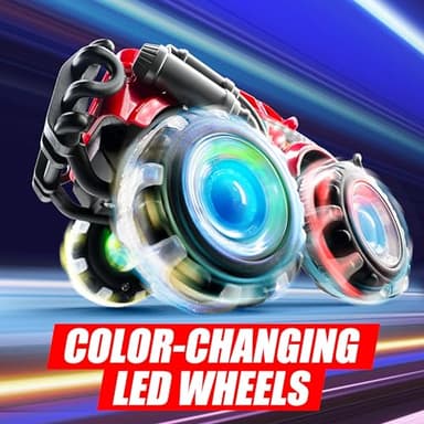 Vroomix 3Pack Monster Truck Toy - Toy Truck with Flashing LED Wheels - Light-Up Cars for Toddlers - Birthday Gift for Boys Girls - Friction-Powered - Image 2