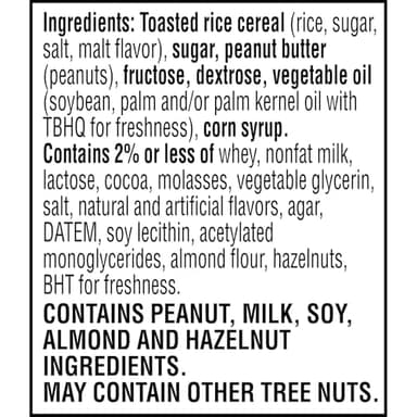 Rice Krispies Treats Crispy Rice Squares, Snack Bars, Chocolatey Peanut Butter, 10.8oz Box (14 Count) - Image 3
