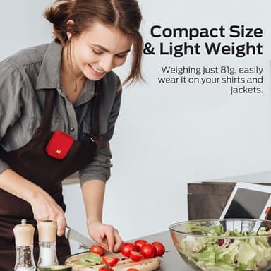 Monster Atomic Atom Wearable Bluetooth Speaker with Mics for Hands-Free Calls, IPX5 Waterproof, Compact and Portable Speaker for Workout, Cycling, Red - Image 4