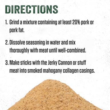 LEM Products Backwoods Reduced Sodium Original Snack Stick Seasoning, Ideal for Wild Game and Domestic Meat, Seasons Up to 5 Pounds of Meat, 3.9 Ounce Packet with Pre-Measured Cure Packet Included - Image 5