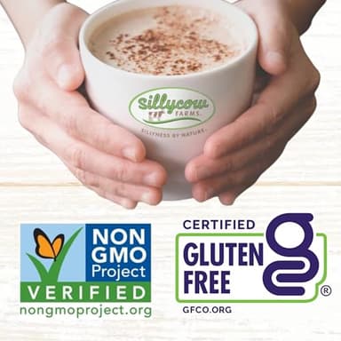 Sillycow Farms Hot Chocolate Mix Truffle Flavor | Vegan, Nut Free Certified Quality Cocoa Powder | Gluten-Free, Non-GMO & Dairy-Free | Reusable Packaging | 16.9 Oz Reusable Glass Bottle - Pack of 6 - Image 6