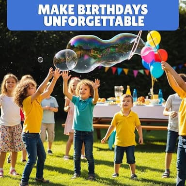 Giant Bubble Solution - Bubble Wands, Bubbles for Kids, Kids Bubbles Mix Powder Makes 896 OZ (7 Gallons) - The Original Solution Mix | 100% Kid Safe - Image 4