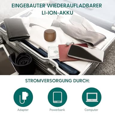 Babelio White Noise Sound Machine for Adults Kids Baby, Mini, 15 Non-looping Sounds, Timer, Memory Function, Easy to Pocket and Travel Wood Grain - Image 4