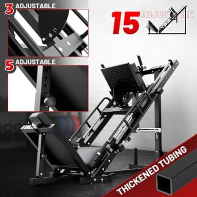 RitFit Leg Press Hack Squat Machine, Professional Adjustable Leg Press Machine for Home Gym with Linear Bearing, Specialty Hack Squat Machine for Full Lower Body Workout with Weight Storage Posts - Image 4
