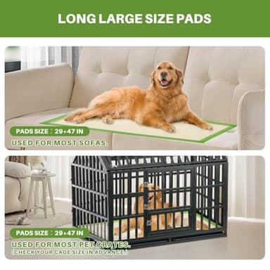 Gardner Pet Dog Pee Pads Extra Large 29"x47", XL Thicker ECO Green Disposable Puppy Training Pads Super Absorbent Full Edge-Wrapping Pad for Dogs, Puppies, Cats, Rabbits (50 Count) - Image 5