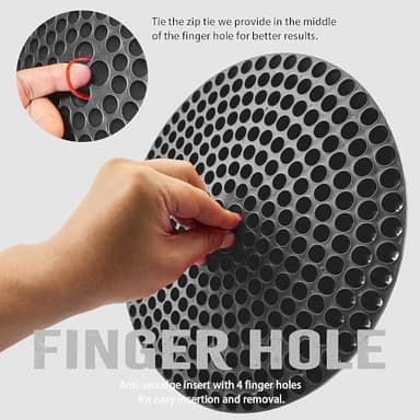 2 Pack 4-5 Gallon Car Wash Bucket Grit Trap Insert,Detailing Kit Accessories with Dirt & Debris Remover for Microfiber Mitts, Cloths, Sponges,Heavy Duty Grit Trap by X5MPLXPMX (Black) - Image 3