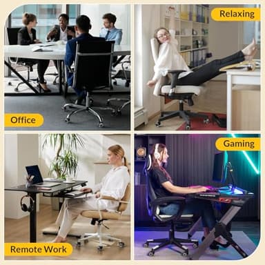 HOLKIE Office Chair Wheels Grey Dual Rubber 2 Inch Replacement Smooth Quiet Rolling Casters Universal Fit Casters 11x22mm, Wheels-Set of 5 for Hardwood Floors Carpet Computer Gaming - Image 9