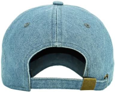KB-LOW MDM Classic Cotton Dad Hat Adjustable Plain Cap. Polo Style Low Profile (Unstructured) (Classic) Medium Denim Adjustable - Image 3