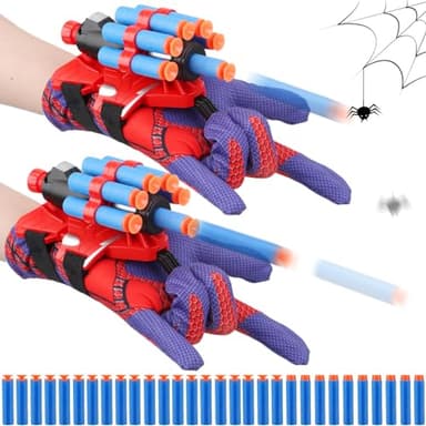 JONEG Web Shooters Toy for Kids 2 Pack, Toy for 3 4 5 6 7 8 Year Old Boy, Web Slinger with Spider Glove Launcher, Toys for Boys 4-6 6-8, Birthday Gifts - Image 1