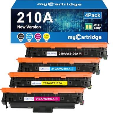 210A Toner Cartridges 4 Pack (with Chip) Compatible Replacement for HP 210A 210X for Color Laserjet Pro MFP 4301fdw 4301fdn Pro 4201dw 4201dn Series Printer Ink W2100A W2100X High Yield (BCMY, 4-Pack) - Image 1