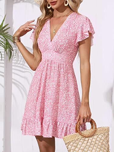 TORARY Cute Floral Print Spring Dresses for Women Summer Casual Ruffle Hem Empire Waist A Line Sun Dresses for Women 2025 - Image 8