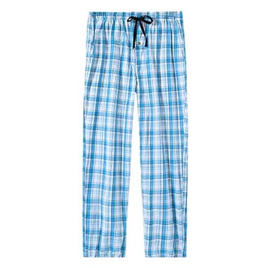 MoFiz Men's Pajama Bottom Pants Cotton Plaid Slpeepwear Loungewear Pants House Wear 3-Pack Size M - Image 2