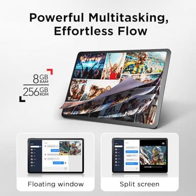 TCL NXTPAPER 14 Android Tablet, 14.3" Paper-Like Display Drawing Pad & Digital Notebook with 4096-Level Stylus & Flip Case, 8+8GB RAM, 256GB Storage, 10000mAh Battery, Multi-Window, Gray - Image 6