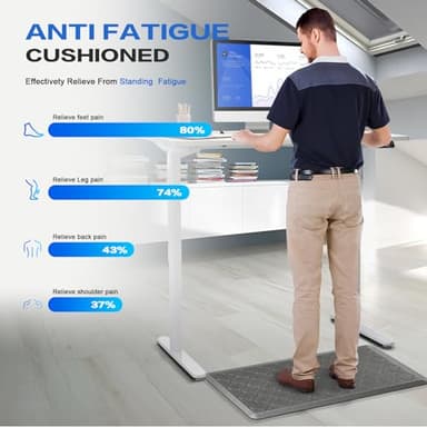 Villsure Kitchen Mat and Rugs, Cushioned Anti Fatigue Kitchen Mats, 1/2 Inch Thick Waterproof Non-Slip Kitchen Runner Rug, Heavy Duty Ergonomic Comfort Standing Desk Mat for Kitchen, Office, Laundry - Image 9