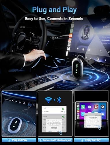 Wireless CarPlay Adapter - Converts Wired to Wireless CarPlay in 5 Seconds, Plug & Play, A7 Dual-Core Chip, Zero Latency, Stable Connection, Compatible with Apple iPhone iOS 10+ & Vehicles 2015+ - Image 6