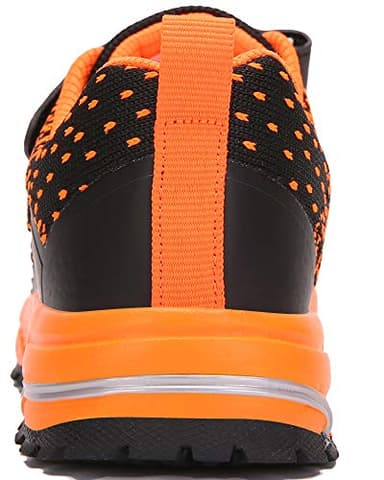 Kids Sneakers for Boys Girls Running Tennis Shoes Lightweight Breathable Sport Athletic Black Orange Size US 13 Little Kid - Image 5