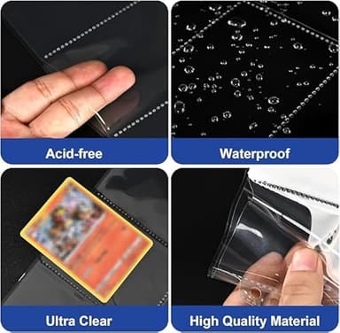 42 Pack 9 Pocket Double Side Card Sleeves Binder Sheets, Holds 756 Cards, Trading Card Binder Sleeves for 3 Ring Binder, Card Sleeve Pages for Baseball, Football, Business, TCG, Kpop Cards - Image 4