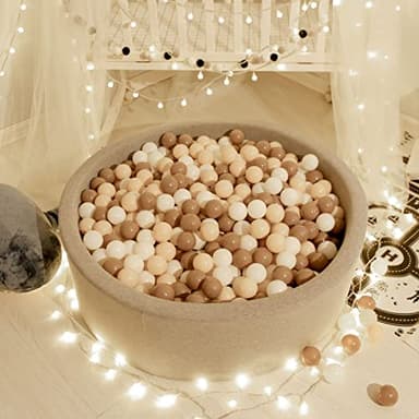 GOGOSO Ball Pit Balls for Toddlers Phthalate-Free BPA-Free Non-Toxic Crush Proof Soft Plastic Play Balls Baby Kids Shape Tent Pool Playhouse Playpen Party Decor,Coffee Brown Beige,100PCS - Image 9