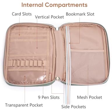 APLUFINE Bible Cover for Women - Soft Bible Case - Carrying Book Case for Bible Accessories - Bible Holder Case for Women - Girls Bible Bag - Bible Carrier - Bible Sleeve - Church Bag - Image 7