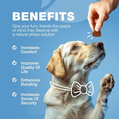 Hemp Calming Chews for Dogs - Dog Calming Treats - Anxiety Relief for Dogs with L-Theanine, Chamomile Extract, Valerian Root - Dog Anxiety Relief for Travel, Vet Visits, Thunderstorms, Nail Trimming - Image 9