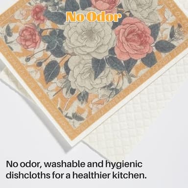 JOYMOOP 12 Pack Decorate Cleaning Cloth (Quiet Luxury of Decorative Series), Reusable Absorbent Dish Towels, Non-Scratch Washable Rags for Cookware, Kitchen and Household Cleaning - 6.7×7.9 inch - Image 9