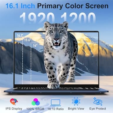 16 Inch Laptop Computer, Gaming Laptop 2025, 16GB RAM 1TB SSD, N150 Processor(Up to 3.6GHz), FHD 1920 * 1200, 180° Open, Backlit, BT4 WIFI5, Windows 11 Pro, 6000mAh/46.2Wh, Premium Navy - Image 3