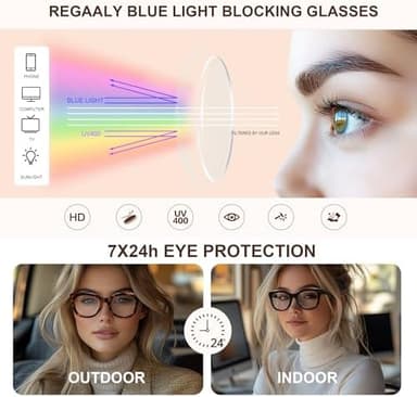 Reading Glasses for Women - Oprah Blue Light Reading Glasses with Spring Hinge, Anti-Glare/Eyestrain Computer Readers - Image 4
