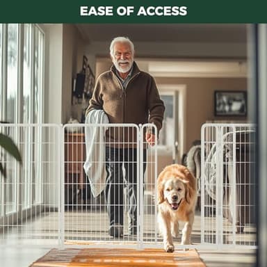 FXW Homeplus Unleashed Indoor Dog Playpen - Stress-Free and Safe Play, Heavy Duty 45 Inch 6 Panels Dog Pen for Large Dogs, White│Patented - Image 5