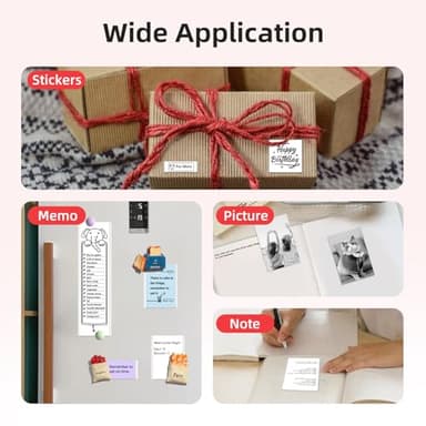 ORGSTA Sticker Printer PrintPods Mini Printer Bluetooth Portable Sticker Maker with 1 Roll Paper Thermal Inkless Label Maker Machine Impresora Portátil Instant Print for Notes, Journal, DIY, Gift - Image 9