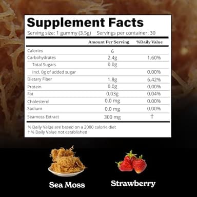 Better Alt Irish Sea Moss Gummies | Strawberry Flavor | Lab-Tested for Purity | Supports Immune Health & Energy | 1-Month Pack - Image 2