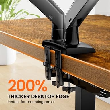 ErGear 48" x 24" Whole Piece Desktop Electric Standing Desk, Thick Height Adjustable Desk with 4 Height Memory, Home Office Computer Table with Cable Management Tray, Vintage Brown - Image 5