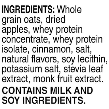 Quaker Protein Instant Oatmeal, Apple Cinnamon, 12g Protein per Serving, Whole Grains, No Artificial Flavors, No Added Colors, 1.76 oz Packets, (24 Pack) - Image 3
