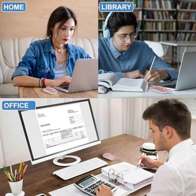 Bluetooth Wireless Mouse for MacBook Air Mac Pro Laptop Computer iPad Pad PC Laser Optical Rechargeable Mini Slim Silent Mouse Widely Used Desktop Hp iMac (Rose Gold) - Image 7