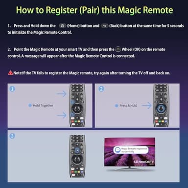 AKB75855501 Magic Replacement Voice Remote for LG Smart TV Remote AN-MR20GA MR19BA MR18BA MR650A, Compatible with LG Magic Remote Control for Smart TV LED OLED 4K Nanocell with Pointer Function - Image 6
