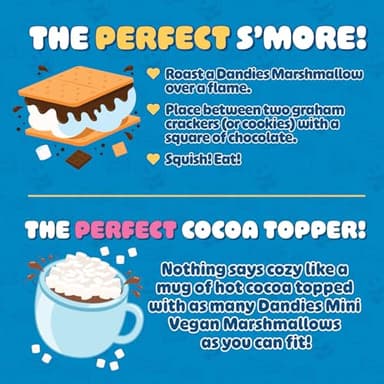 Dandies Vegan Marshmallows, No Artificial Flavorings, Food Dyes, Corn Syrup, or Gelatin, Perfect for Roasting, S’mores, or Snacking (4 Pack, 10 oz) - Image 5