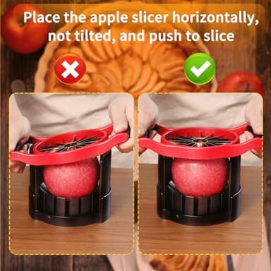 [Upgraded] Newness 5.12 Inch Large Apple Slicer, Cut 16 Thin Slices All the Way Through, HEAVY - DUTY Stainless Steel Apple Corer & Slicer for Fruits & Vegetables - Dishwasher Safe - Image 5
