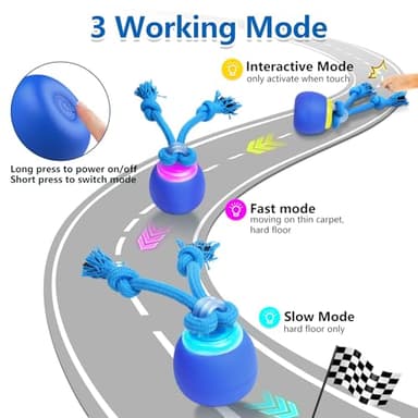 Saolife Interactive Dog Toys with Motion Activated, Squeaky Dog Toy Active Rolling Ball for Puppy and Medium Dogs, USB Rechargeable, Wicked Ball - Image 3