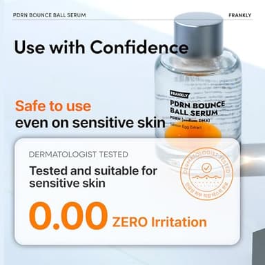 FRANKLY Salmon PDRN Bounce Ball Serum – PDRN Salmon DNA Serum for Plumping, Firming & Glass Skin | Glowing skin Booster | Lightweight, Non-Sticky Korean Skincare | 1.01 fl oz - Image 8