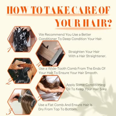 Fshine Wire Hair Extensions Medium Brown Highlight Honey Blonde Soft Fish Line Hair Extensions 18 Inch Clip in One Piece Hair Extension 80G Remy Human Hair Layered Hairpiece Add Length - Image 7