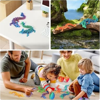 3D Printed Dragon Eggs with Dragon Inside – Fantasy Tabletop Decor, 3D Printing Toys for Kids & Adults – Unique Desktop Decoration & Collectible – Christmas Ornament & Stocking Stuffers (4 Pack) - Image 7