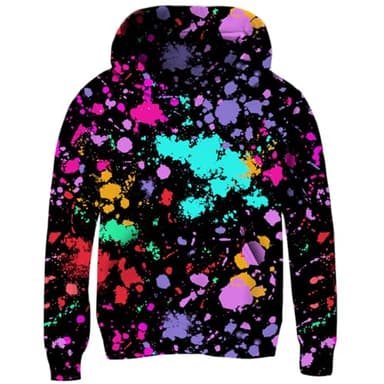 uideazone Hoodies for Teen Boys 3D Print Inkjet Graphic Sweatshirts Novelty Colorful Hooded Sweatshirt Lightweight Fleece Casual Long Sleeve Jacket with Pocket - Image 1