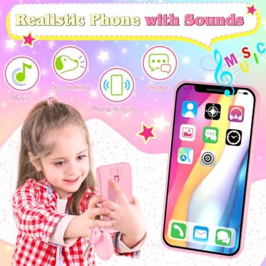 Play Purse for Little Girls Toddler, 35PCS Toddler Purse with Pretend Makeup for Kids, Girl Toys Princess Toy Includes Handbag, Phone, Kids Toy Purse Christmas Birthday Gift for Girls 3 4 5 6 7 8+ - Image 3