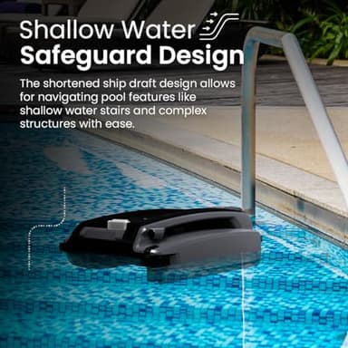 Betta SE Plus - Solar-Powered Robotic Pool Skimmer with 24/7 Continuous Cleaning Power, Dual Charging Options, Twin Salt Chlorine Tolerant Motors, and Shallow Water Safeguard - Image 6