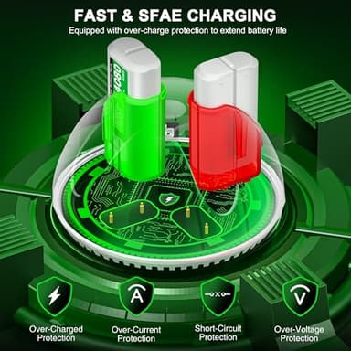 DINOSTRIKE Rechargeable Battery Pack for Xbox Controller,Xbox Controller Charger Station with 4X4080mWh Batteries for Xbox Series X|S,Xbox One S/X/Elite Remote-White Crack - Image 4