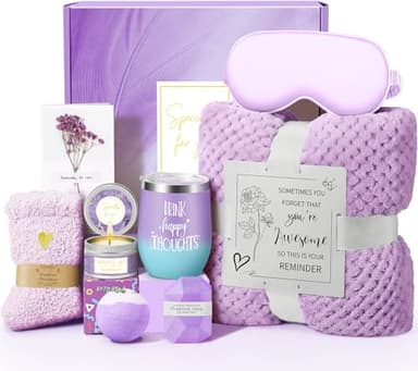 Happy Birthday Gifts for Women Mom Her Friend Sister Wife Grandma, Self Care Gifts Get Well Gifts Unique Relaxing Spa Gift Basket Set, Christmas Gifts for Women Mom Wife Grandma Friends Sister - Image 1