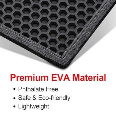 Waretary Cat Litter Box Mat: 36"x 30" Waterproof Kitty Cat Litter Trapping Mat, Easy-clean Double-layer Scatter Control Pad Rug (Black) - Image 5